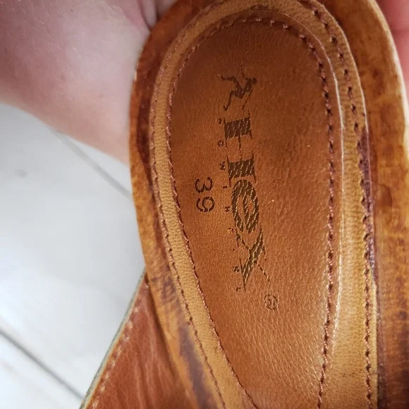 Vintage Hex Wood Cutout Rhinestone Wedges - Picture 7 of 7